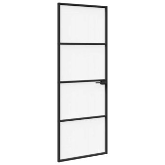 Huisdeur 76 x 201,5 x 3,5 cm Aluminium en Gehard Glas 2