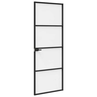 Huisdeur 76 x 201,5 x 3,5 cm Aluminium en Gehard Glas 5