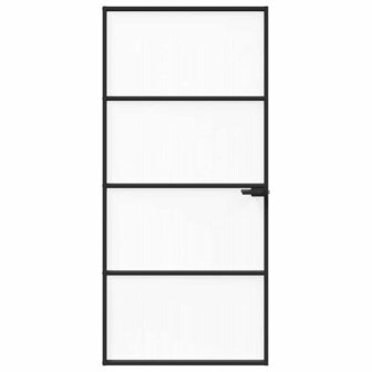 Huisdeur 93 x 201,5 x 3,5 cm Aluminium en Gehard Glas 4