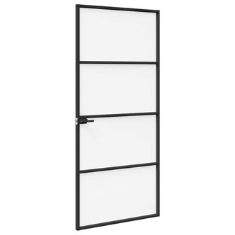 Huisdeur 93 x 201,5 x 3,5 cm Aluminium en Gehard Glas 5