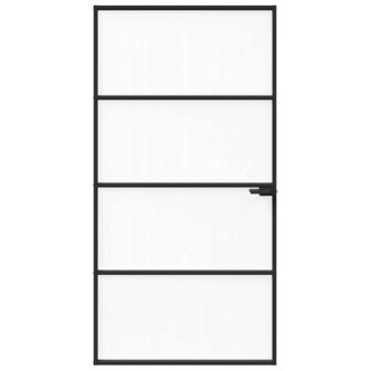 Huisdeur 102 x 201,5 x 3,5 cm Aluminium en Gehard Glas 4