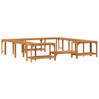Hottub ombouw Bruin 255 x 255 x 55,5 cm Massief Acaciahout 2