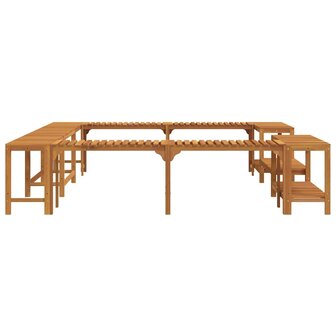 Hottub ombouw Bruin 255 x 255 x 55,5 cm Massief Acaciahout 7