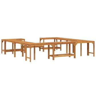 Hottub ombouw Bruin 255 x 255 x 55,5 cm Massief Acaciahout 8