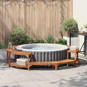 Hottub ombouw Bruin &Oslash;275 x 55,5 cm Massief Acaciahout 1