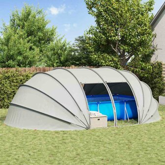 Zwembad Tent Koepel Grijs 538 x 440 x 204 cm 1