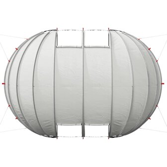 Zwembad Tent Koepel Grijs 538 x 440 x 204 cm 9