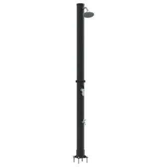 Buiten Zonnedouche Zwart 217 cm PVC en Aluminium 2