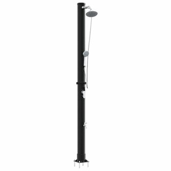 Buiten Zonnedouche Zwart 217 cm PVC en Aluminium 2