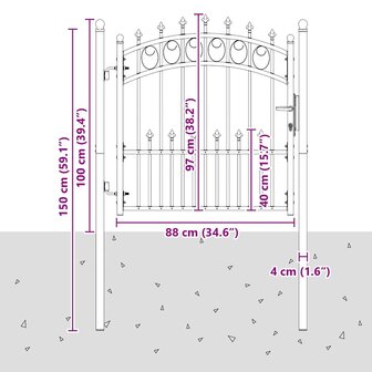 Hekpoort Grijs 100 x 100 cm Poedergecoat staal 7