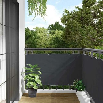 Balkonscherm 300x90 cm PVC antracietkleurig 1