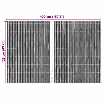 Bamboehek Naturel 400 x 125 cm Bamboe 6