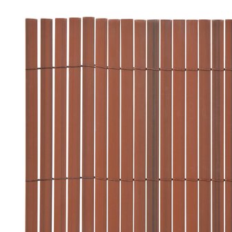 Tuinafscheiding dubbelzijdig 90x500 cm PVC bruin 3