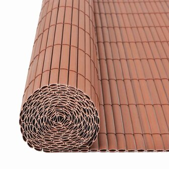 Tuinafscheiding dubbelzijdig 90x500 cm PVC bruin 5