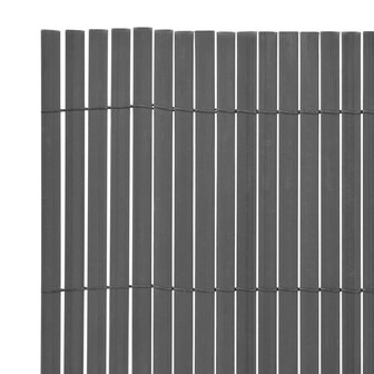 Tuinafscheiding dubbelzijdig 90x500 cm PVC grijs 3