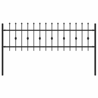 Spijlenhekwerk Zwart 200 x 130 cm Gepoedercoat staal 2