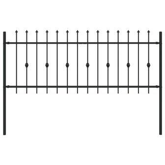 Spijlenhekwerk Zwart 200 x 130 cm Gepoedercoat staal 2