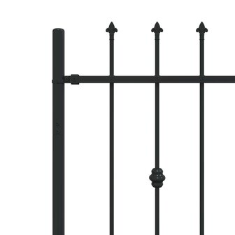 Spijlenhekwerk Zwart 200 x 130 cm Gepoedercoat staal 5