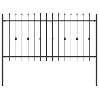 Spijlenhekwerk Zwart 200 x 150 cm Gepoedercoat staal 2