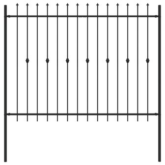 Spijlenhekwerk Zwart 200 x 200 cm Gepoedercoat staal 2