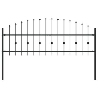 Spijlenhekwerk Zwart 200 x 130 cm Gepoedercoat staal 2