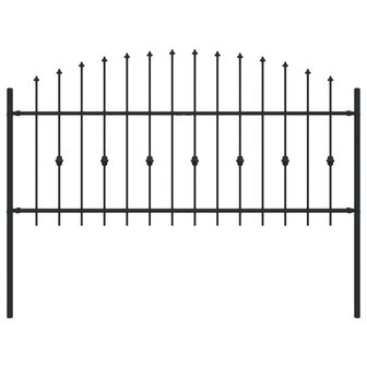 Spijlenhekwerk Zwart 200 x 130 cm Gepoedercoat staal 2