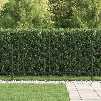 Spijlenhekwerk Zwart 200 x 130 cm Gepoedercoat staal 3