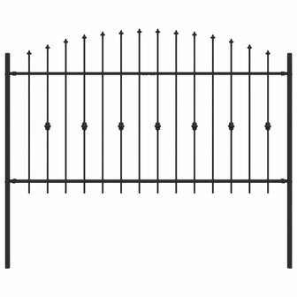 Spijlenhekwerk Zwart 200 x 150 cm Gepoedercoat staal 2