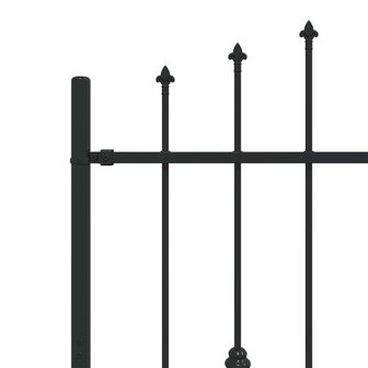 Spijlenhekwerk Zwart 200 x 150 cm Gepoedercoat staal 5