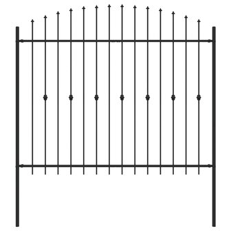 Spijlenhekwerk Zwart 200 x 200 cm Gepoedercoat staal 2