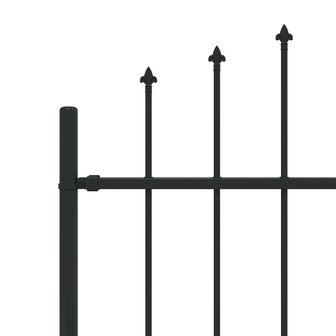 Spijlenhekwerk Zwart 200 x 200 cm Gepoedercoat staal 5