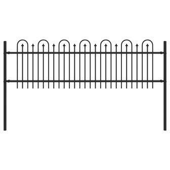 Spijlenhekwerk Zwart 200 x 130 cm Gepoedercoat staal 2