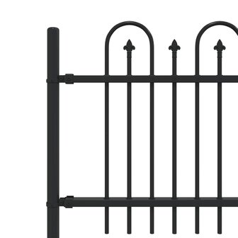 Spijlenhekwerk Zwart 200 x 130 cm Gepoedercoat staal 5