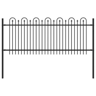 Spijlenhekwerk Zwart 200 x 130 cm Gepoedercoat staal 2