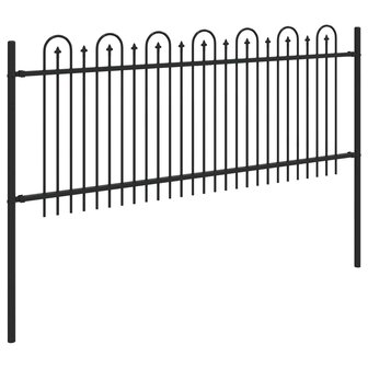 Spijlenhekwerk Zwart 200 x 130 cm Gepoedercoat staal 4