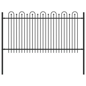 Spijlenhekwerk Zwart 200 x 150 cm Gepoedercoat staal 2
