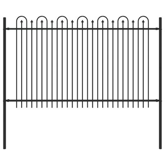 Spijlenhekwerk Zwart 200 x 130 cm Gepoedercoat staal 2