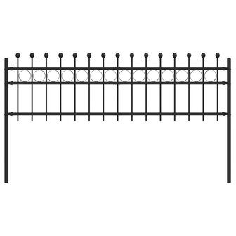 Spijlenhekwerk Zwart 200 x 130 cm Gepoedercoat staal 2