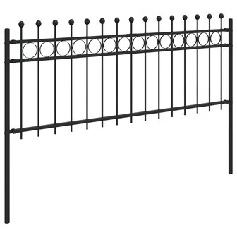 Spijlenhekwerk Zwart 200 x 130 cm Gepoedercoat staal 4