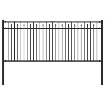 Spijlenhekwerk Zwart 200 x 130 cm Gepoedercoat staal 2