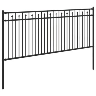 Spijlenhekwerk Zwart 200 x 130 cm Gepoedercoat staal 4