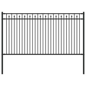 Spijlenhekwerk Zwart 200 x 150 cm Gepoedercoat staal 2