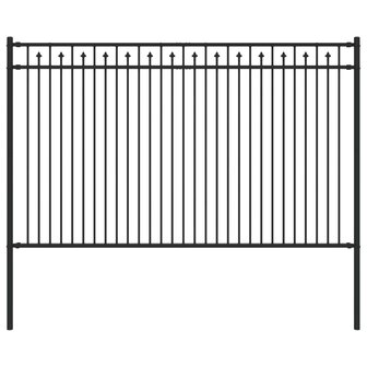 Spijlenhekwerk Zwart 200 x 166 cm Gepoedercoat staal 2