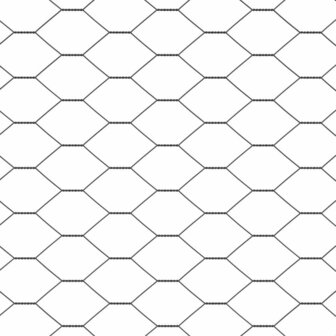 Hexagon Hek Grijs 0,4 x 25 m PVC 7