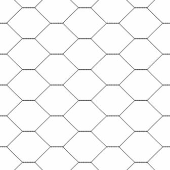 Hexagon Hek Grijs 0,4 x 25 m PVC 7