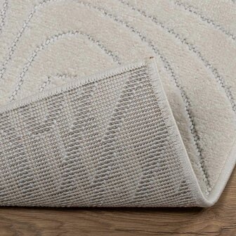 Vloerkleed Vierkant PALMERAS Cr&egrave;me 120 x 120 cm Polyester 4