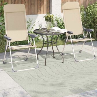 Vloerkleed Vierkant PALMERAS Groen 120 x 120 cm Polyester 3
