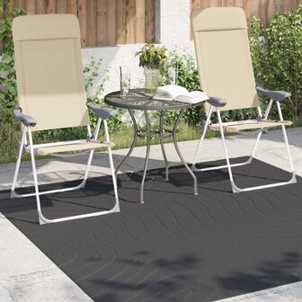 Vloerkleed Vierkant PALMERAS Antraciet 120 x 120 cm Polyester 3