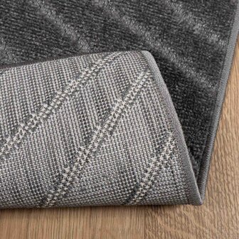 Vloerkleed Vierkant PALMERAS Antraciet 120 x 120 cm Polyester 4