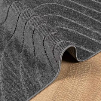 Vloerkleed Vierkant PALMERAS Antraciet 120 x 120 cm Polyester 5